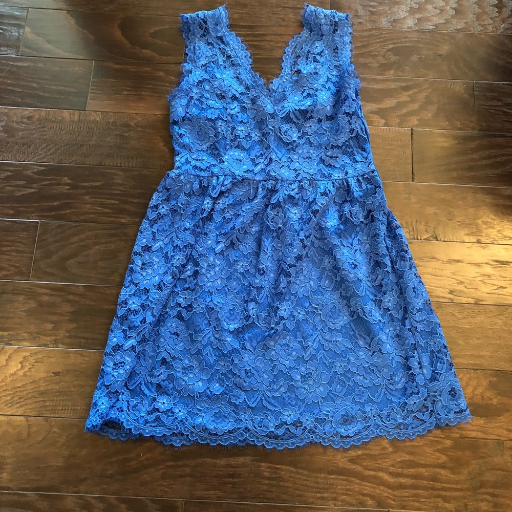 Blue Lace Dress L